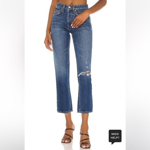 GRLFRND The Karolina High Rise Straight Crop Jeans - Picture 1 of 16